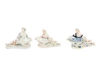 A Group of Three Meissen Porcelain Sweetmeat Dishes