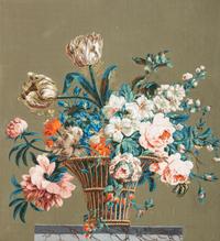 A French Painted Wallpaper Panel
