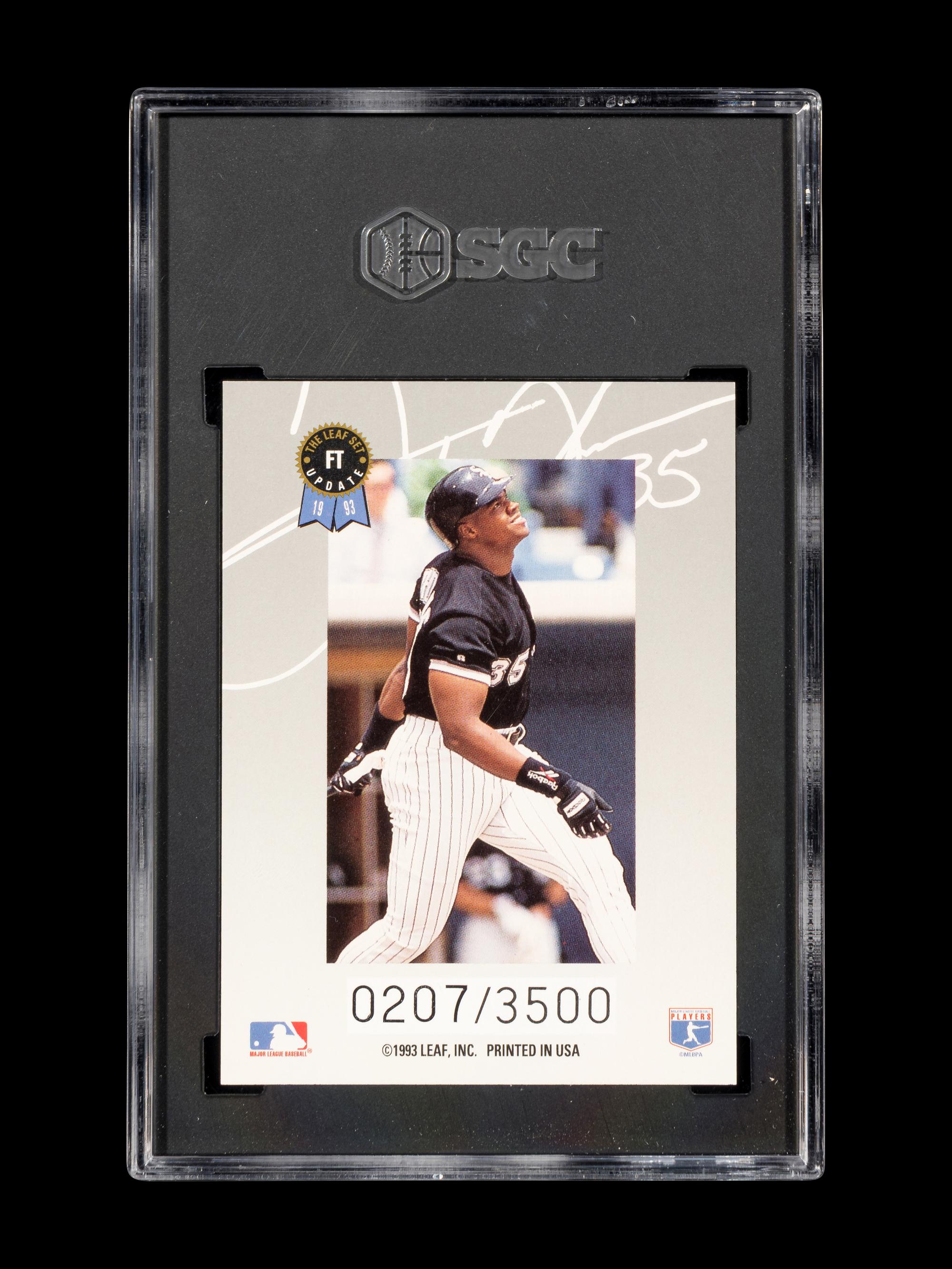 A 1993 Leaf Frank Thomas Signed Autograph Limited Edition Baseball Card (SGC 9 MINT),