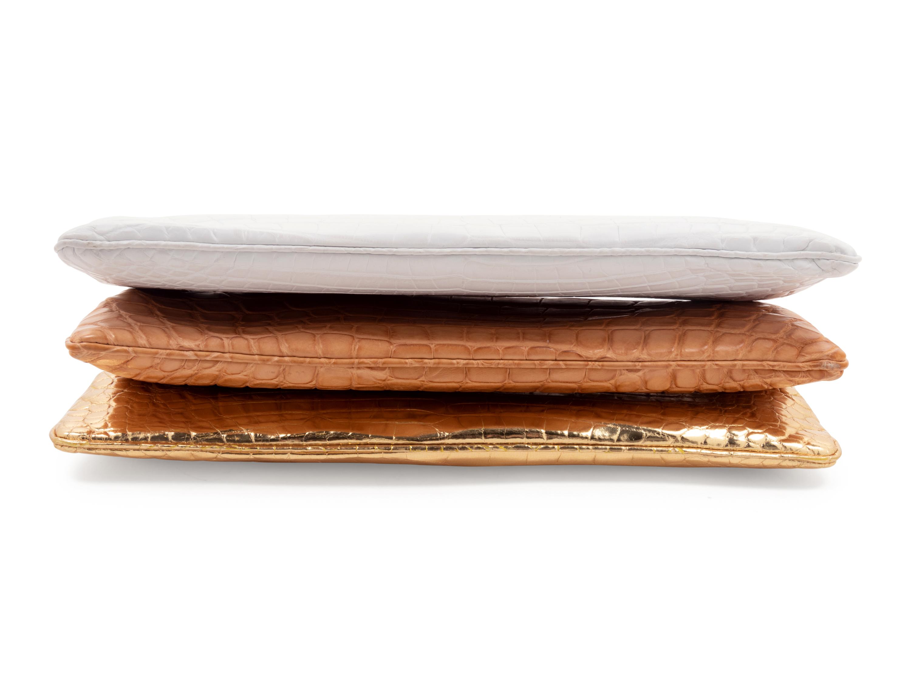 Six Lambertson Truex Exotic Skin Frame Clutch Bags