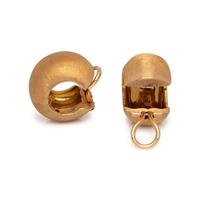 BUCCELLATI, YELLOW GOLD HOOP EARCLIPS