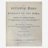 [Decorative Arts] Wathner, Joseph Der vollstandige kenner der gisenwaaren und ihrer zeichen...