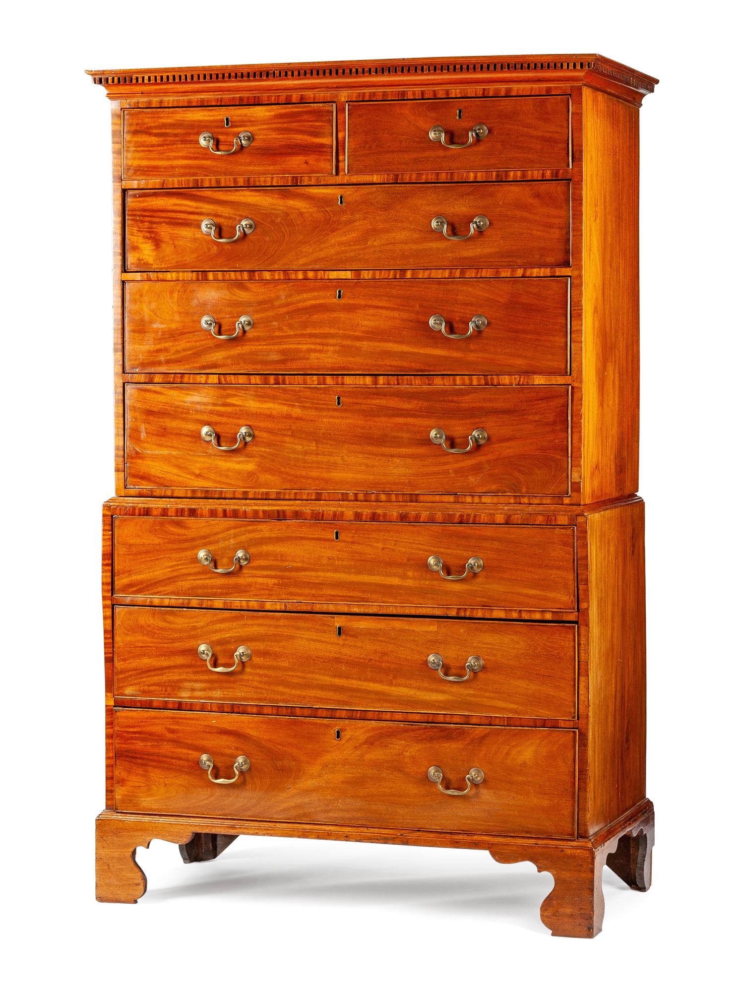 A George III Mahogany Chest on Chest
