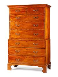A George III Mahogany Chest on Chest