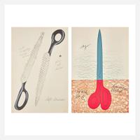 Claes Oldenburg (American, b. 1929) Scissors as Monument and Scissors to Cut Out, from National Collection of Fine Arts Portfolio