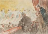 Everett Shinn, (American, 1876-1953), Variety Show, 1950