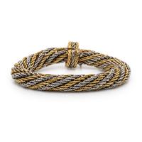 Bicolor Gold Twisted Bracelet