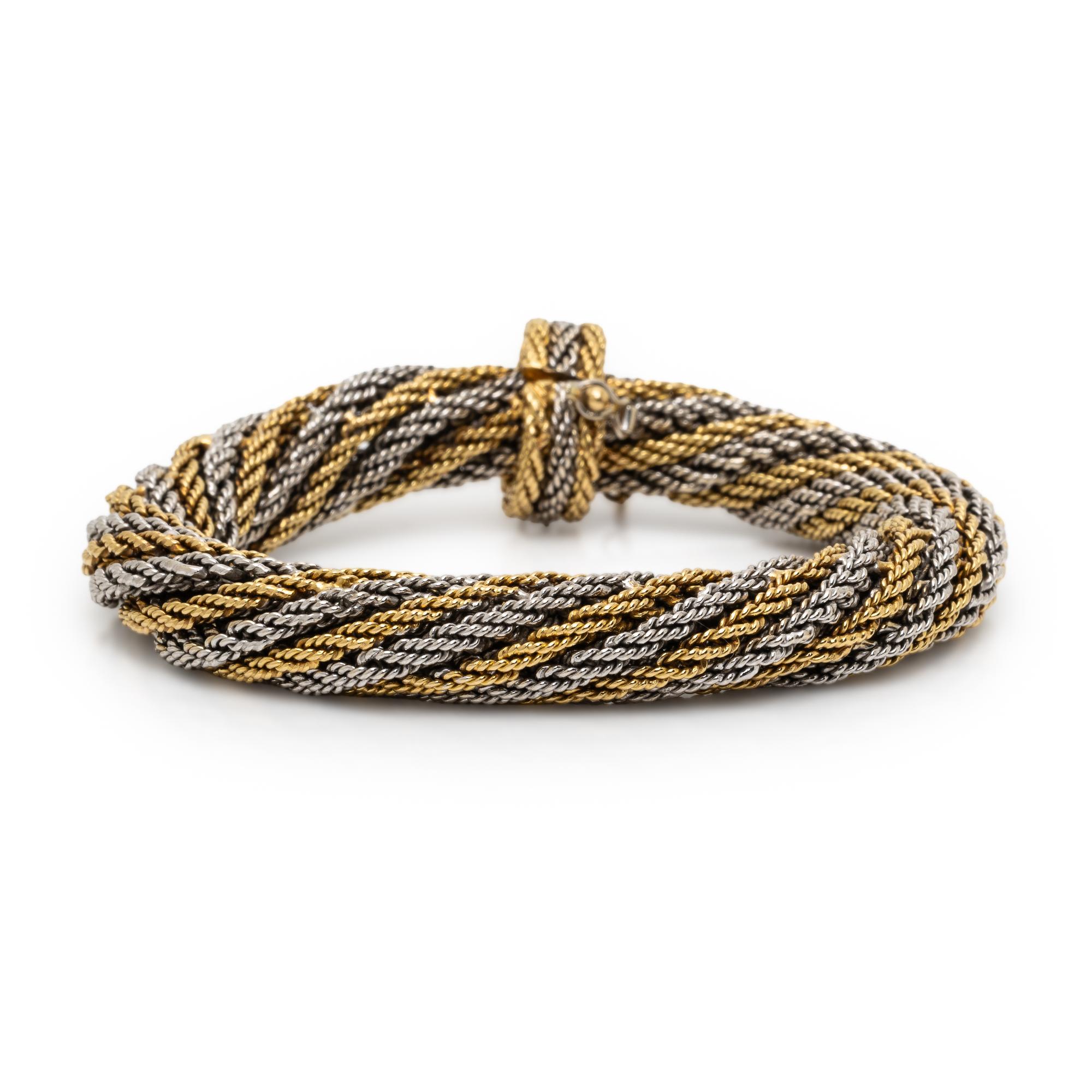 Bicolor Gold Twisted Bracelet