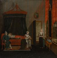 A Pair of Continental Painted Canvas Panels