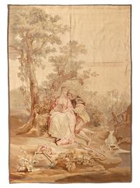 A Pair of Aubusson Wool Tapestries