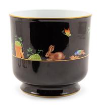 A Tiffany Black Shoulder China Cache Pot