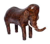 An Omersa and Co. Leather Elephant Footstool