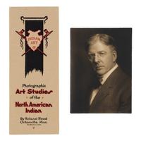 [Native-Americana] Reed, Roland. Group of 2 items, including sales catalog and self portrait of Roland Reed