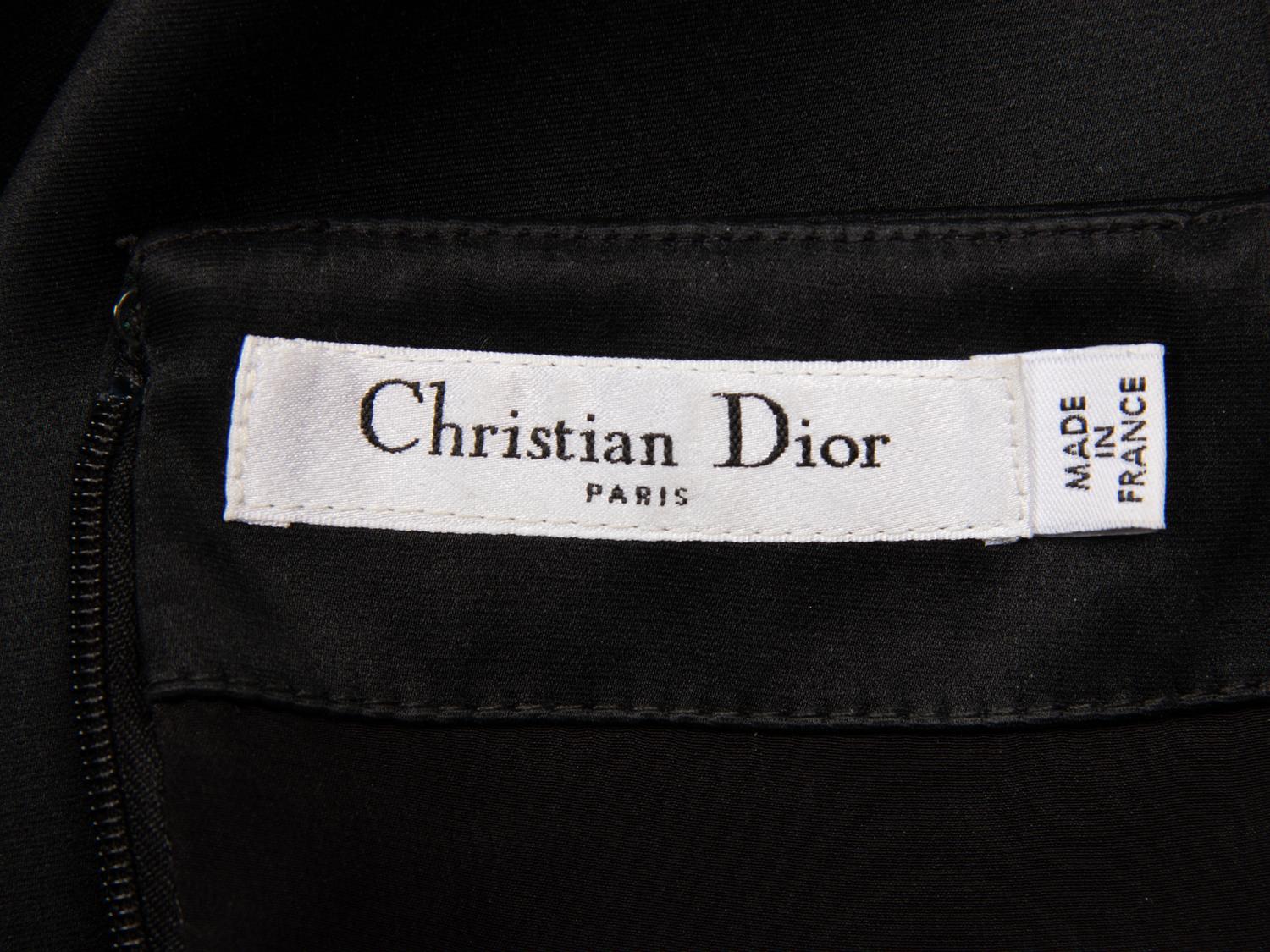Christian Dior by John Galliano , Black Satin Cocktail Dress