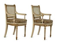 A Pair of Painted Neoclassical Style Bergeres — EARLY 20TH CENTURY
