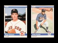 A Group of 1984 Fleer Update Roger Clemens and Kirby Puckett Rookie Baseball Cards,
