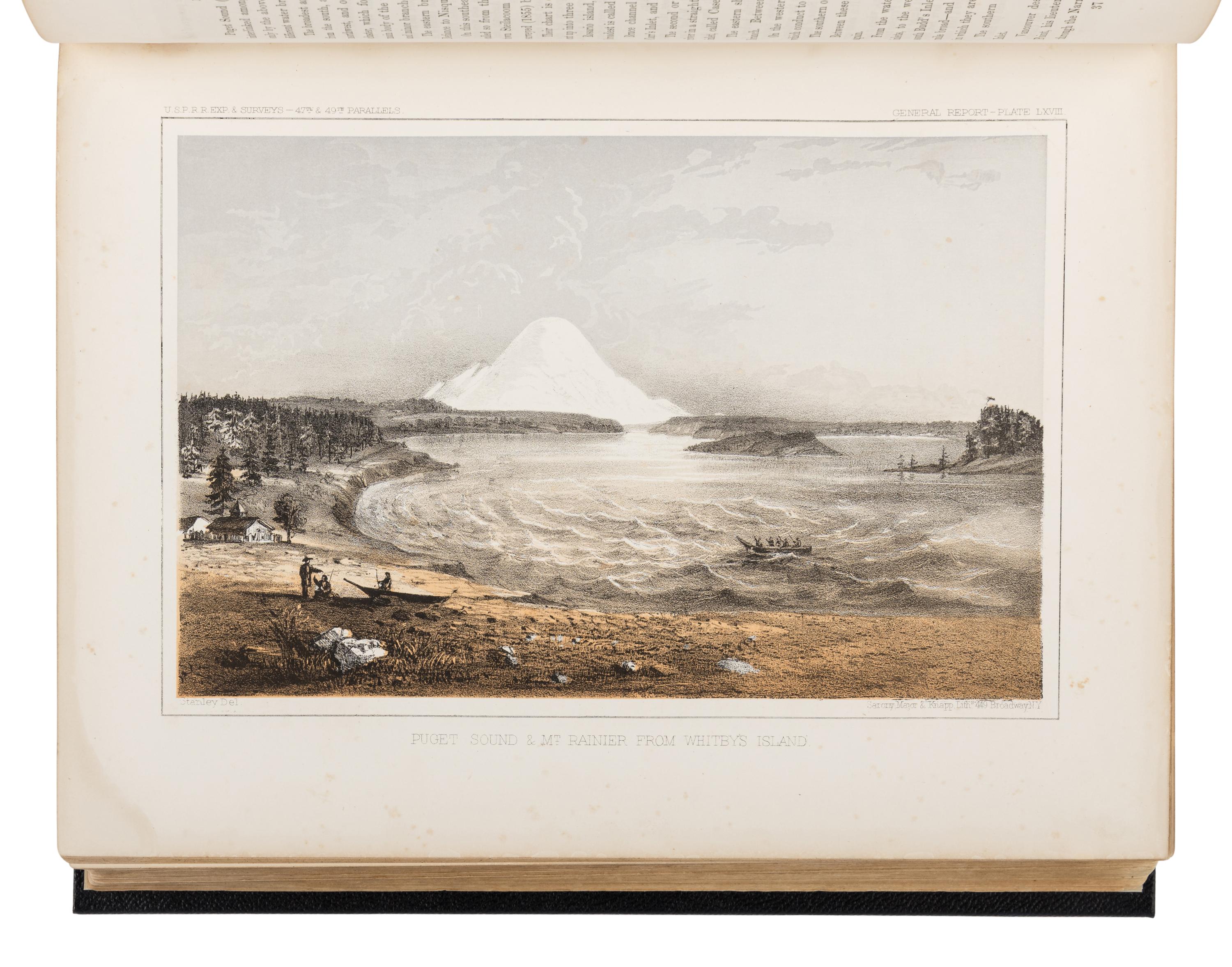 [PACIFIC RAILROAD SURVEY]. Reports of Explorations and Surveys, to Ascertain the Most Practicable and Economical Route for a Railroad from the Mississippi River to the Pacific Ocean.. . Washington: Beverley Tucker, A.O.P. Nicholson, Thomas H. Ford, 1855-1860.