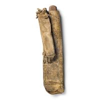 Plains Hide Knife Sheath with Knife and Wet Stones