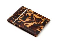 A Victorian Tortoise Shell Veneered Card Case Height 4 inches. — 19TH CENTURY