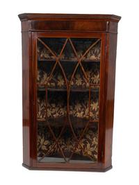 An George III Mahogany Hanging Corner Cabinet — 19TH CENTURY