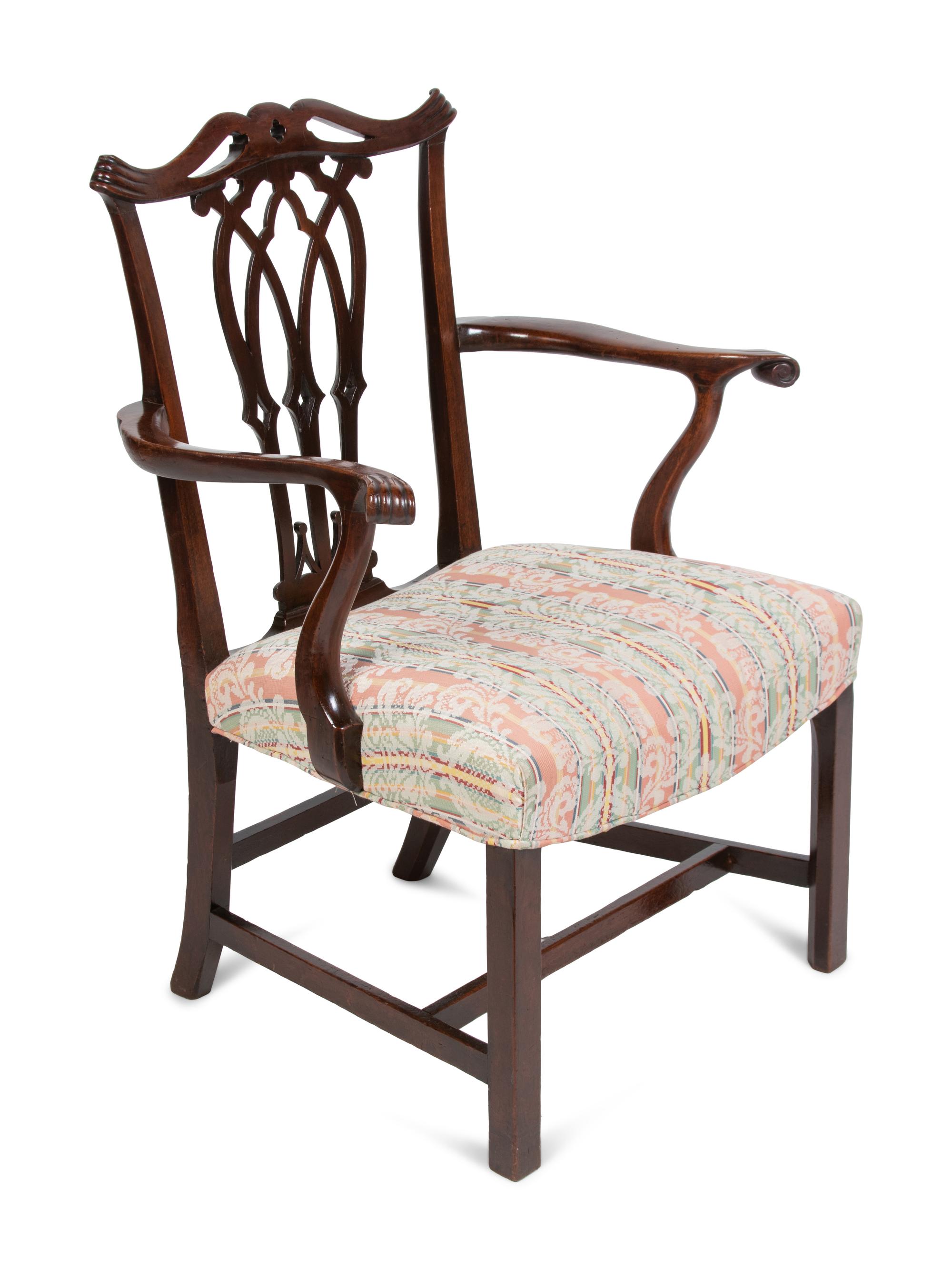 A George III Style Mahogany Armchair