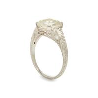PLATINUM AND SYNTHETIC RUTILE RING