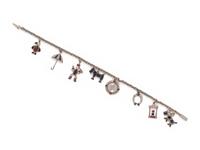 ART DECO, DIAMOND AND MULTIGEM CHARM BRACELET