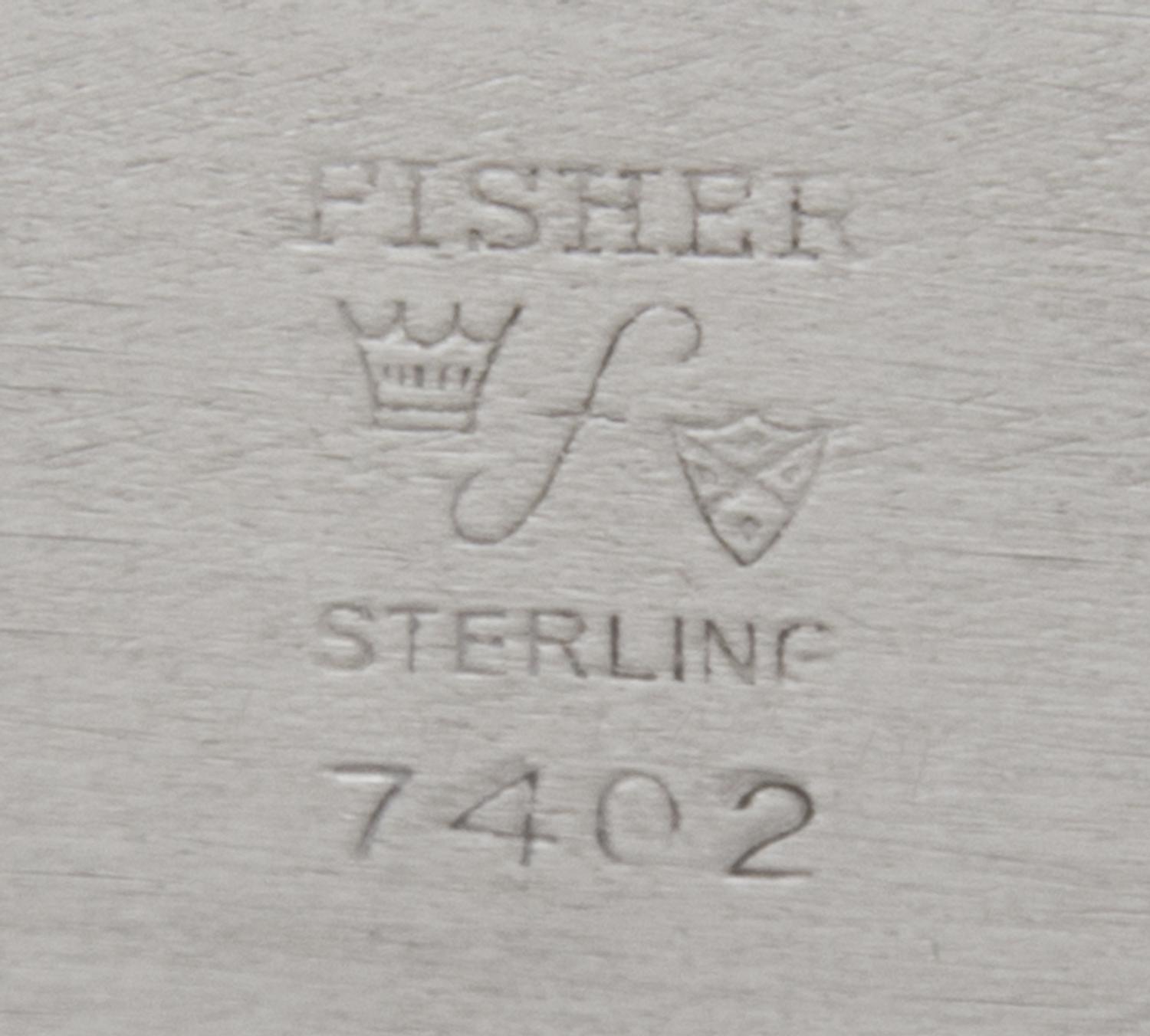 An American Silver Sugar and Creamer, Lenox Silver Inc., New York, NY, each having an engraved script monogram, together with an associ