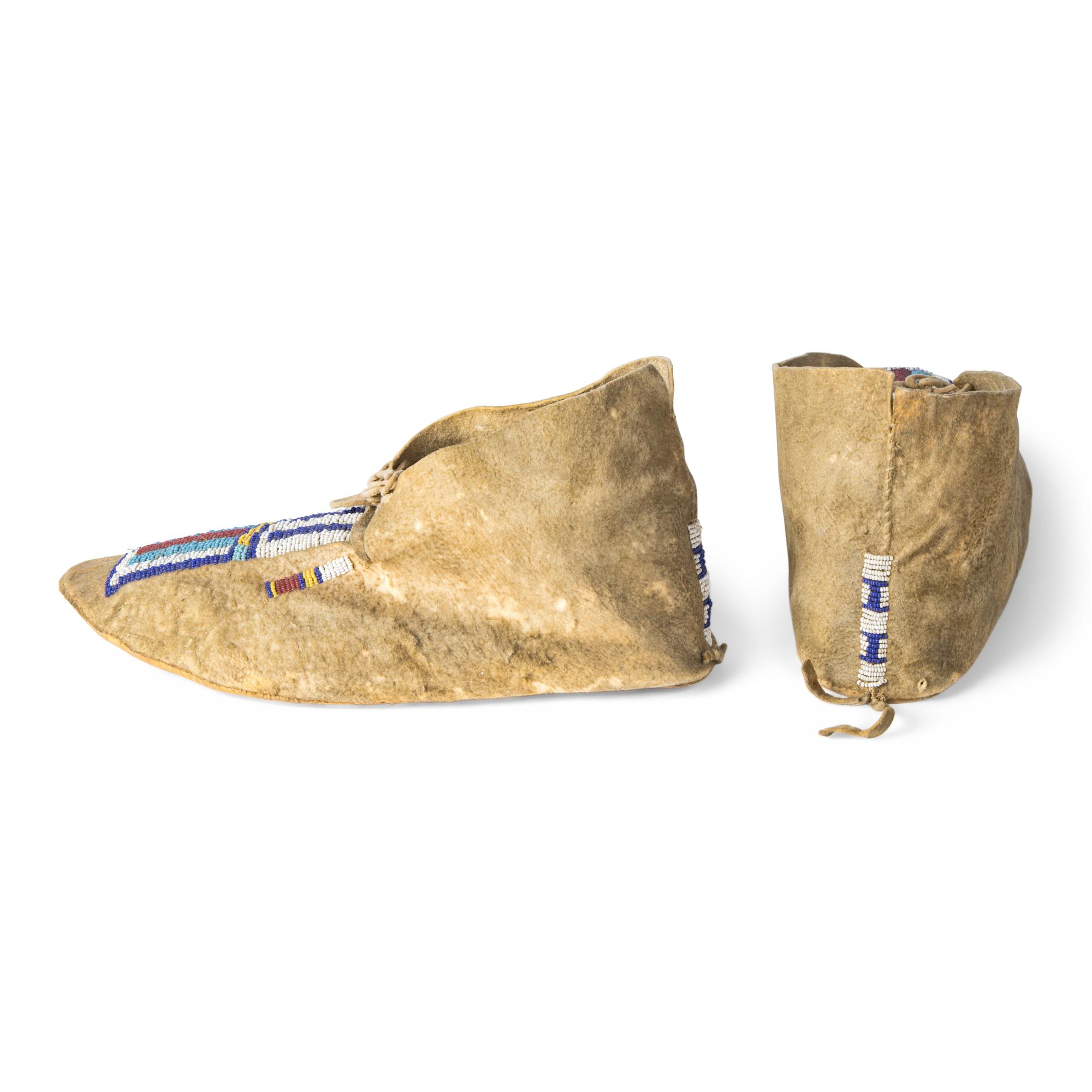 Cheyenne Beaded Hide Moccasins