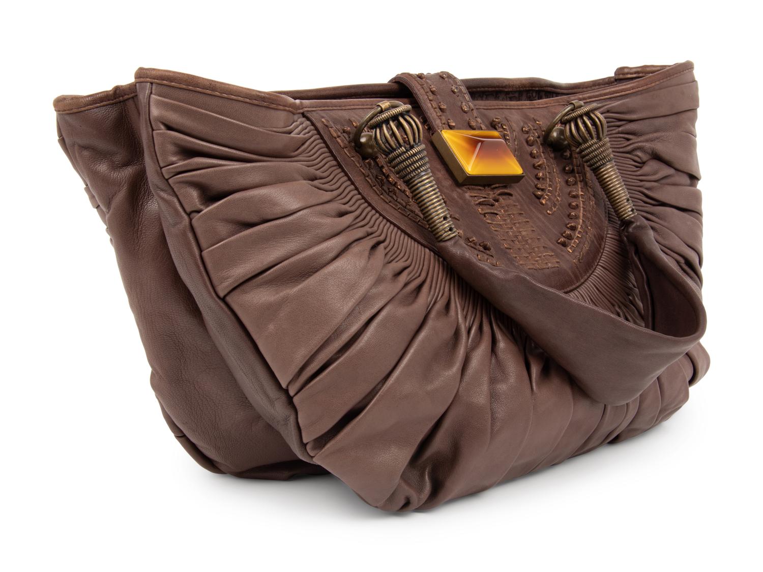 Christian Dior Brown Leather Hobo Bag, 1990-2000s