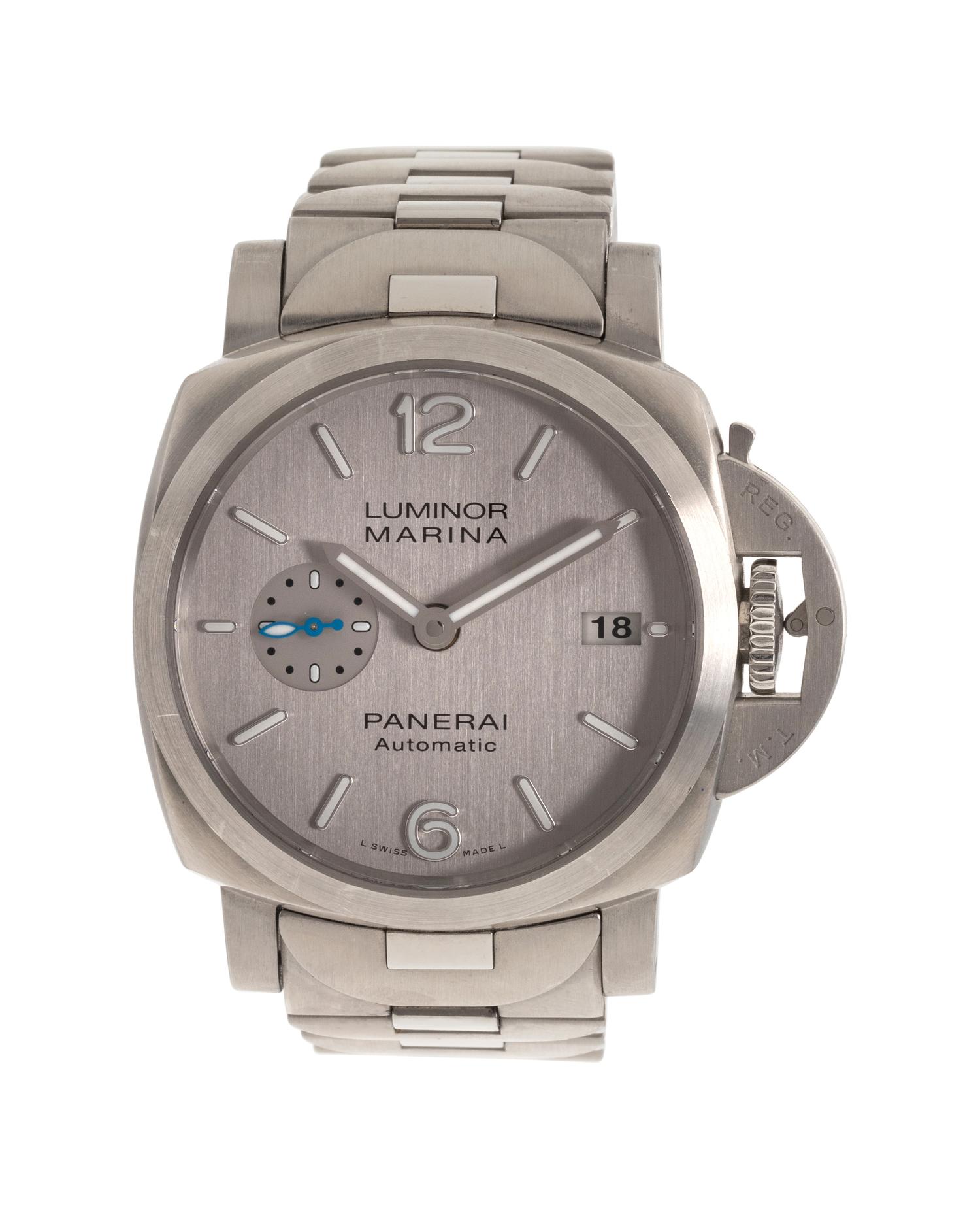 PANERAI, REF. PAM00977 STAINLESS STEEL 'LUMINOR MARINA' WRISTWATCH