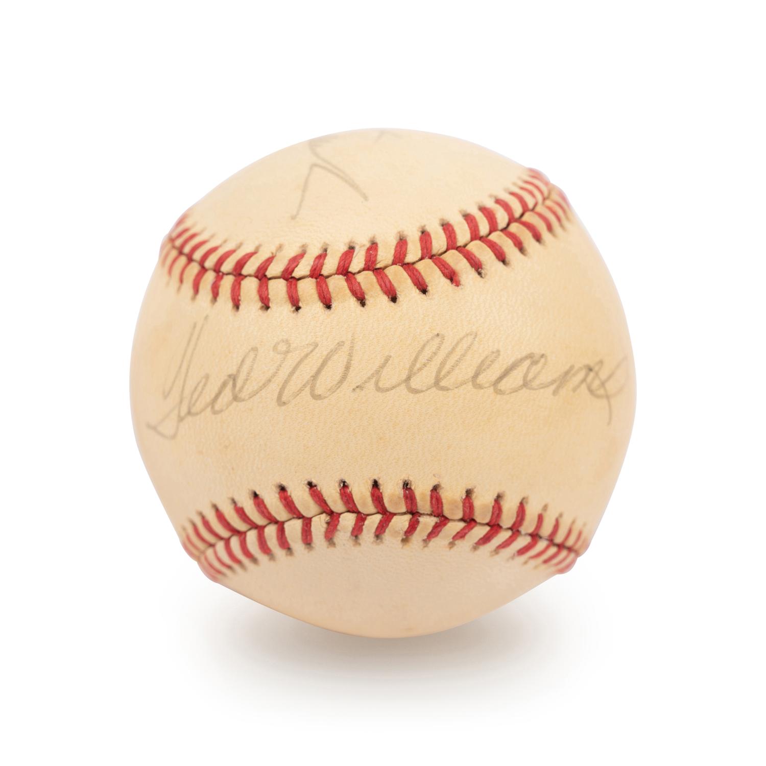A Ted Williams and Carl Yastrzemski Boston Red Sox Signed Autograph Baseball (Beckett Authentication Services Letter BAS Certified)