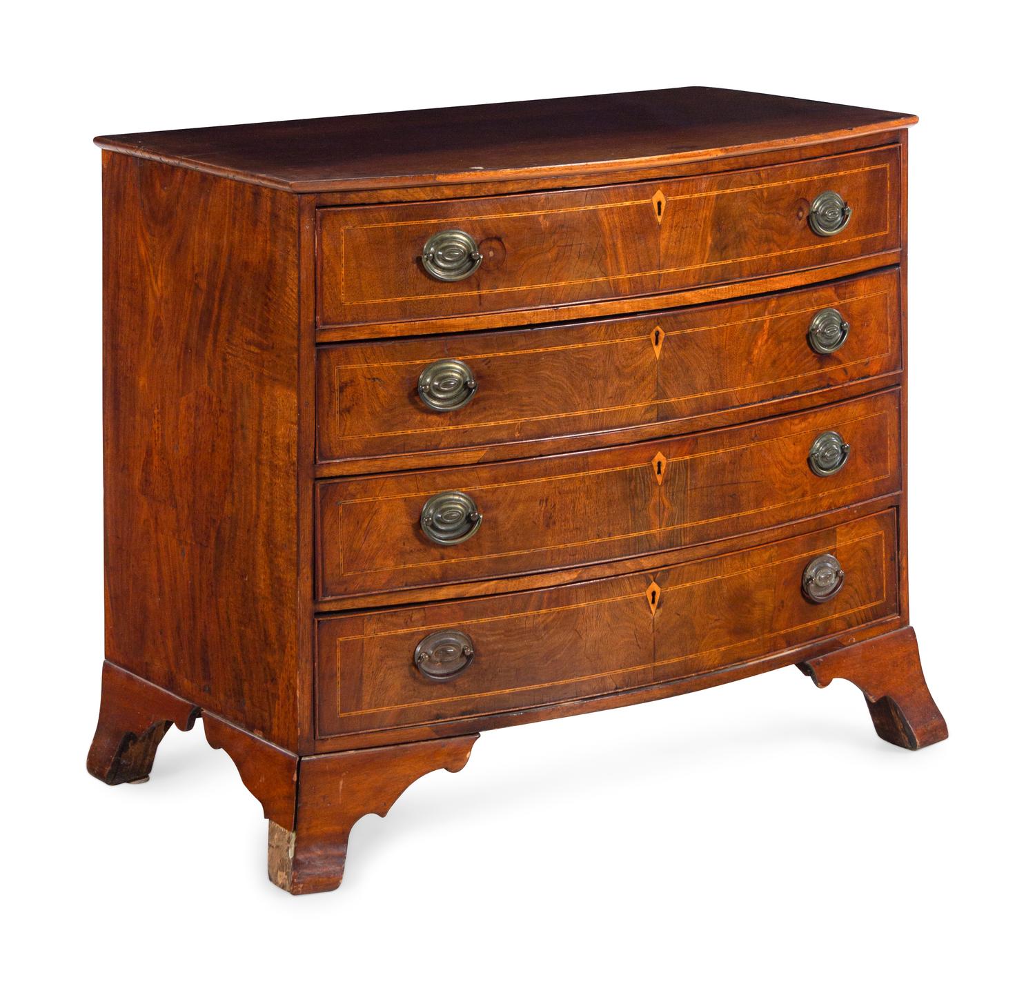 A George III Mahogany Bowfront Chest of Drawers