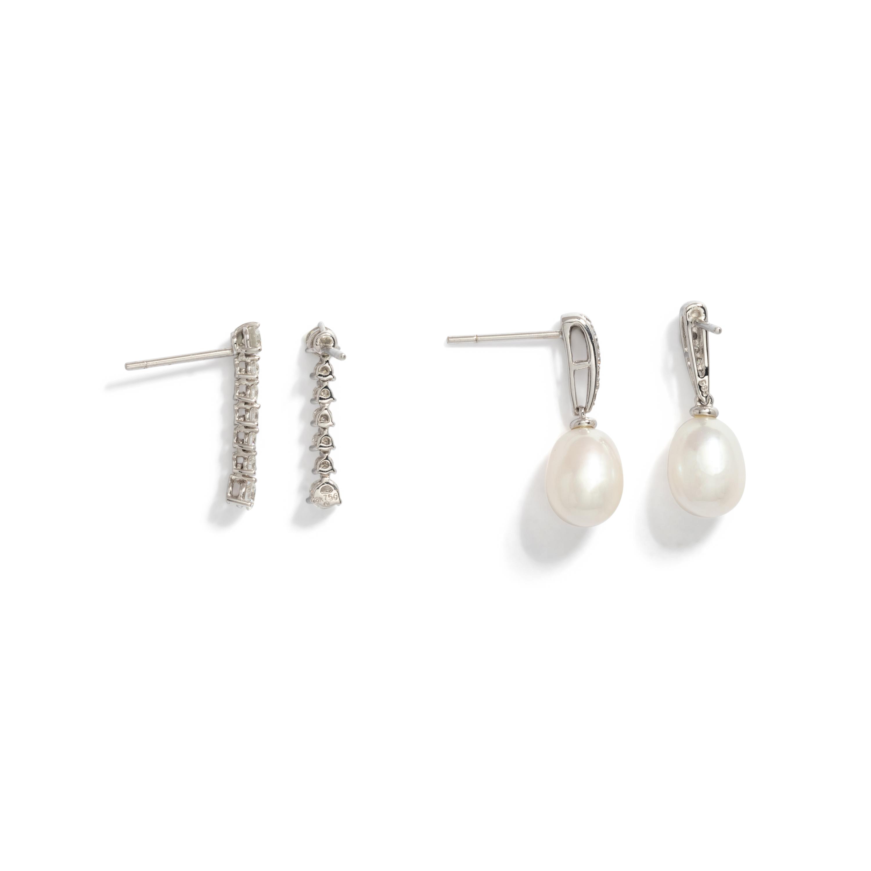 COLLECTION OF DIAMOND AND CULTURED PEARL JEWELRY