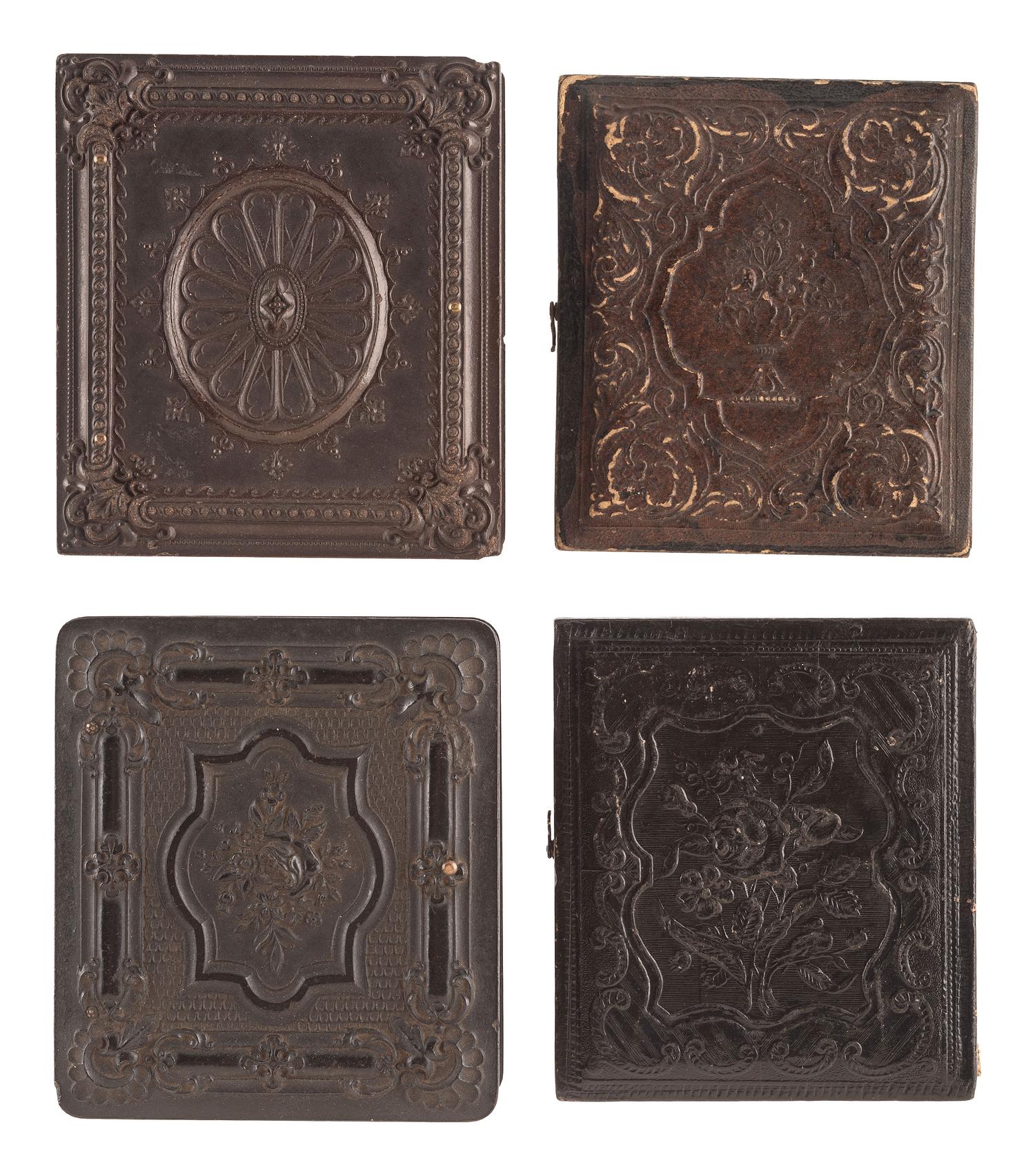 [EARLY PHOTOGRAPHY]. A group of 33 daguerreotypes, ambrotypes, tintypes, and CDVs of men of varying ages, including: