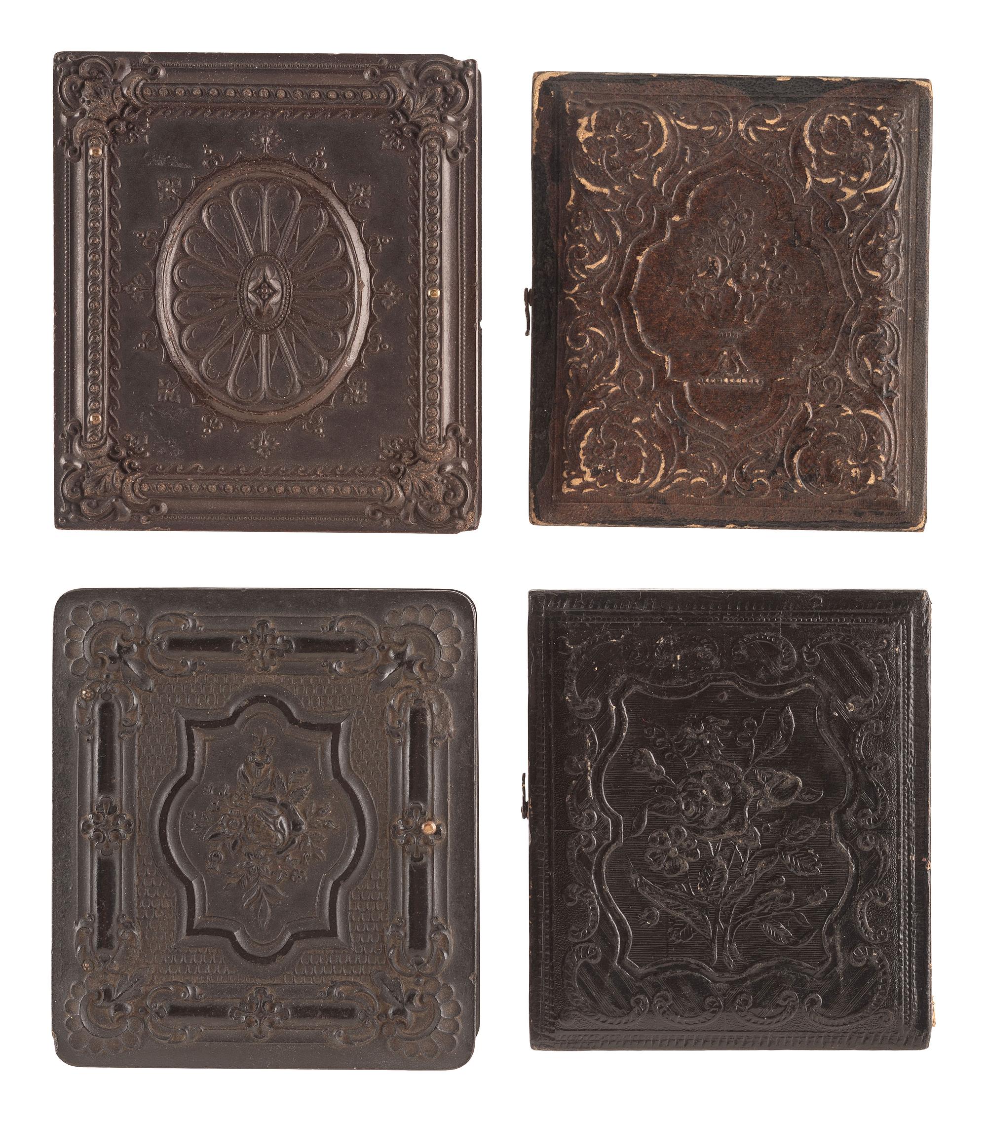 [EARLY PHOTOGRAPHY]. A group of 33 daguerreotypes, ambrotypes, tintypes, and CDVs of men of varying ages, including:
