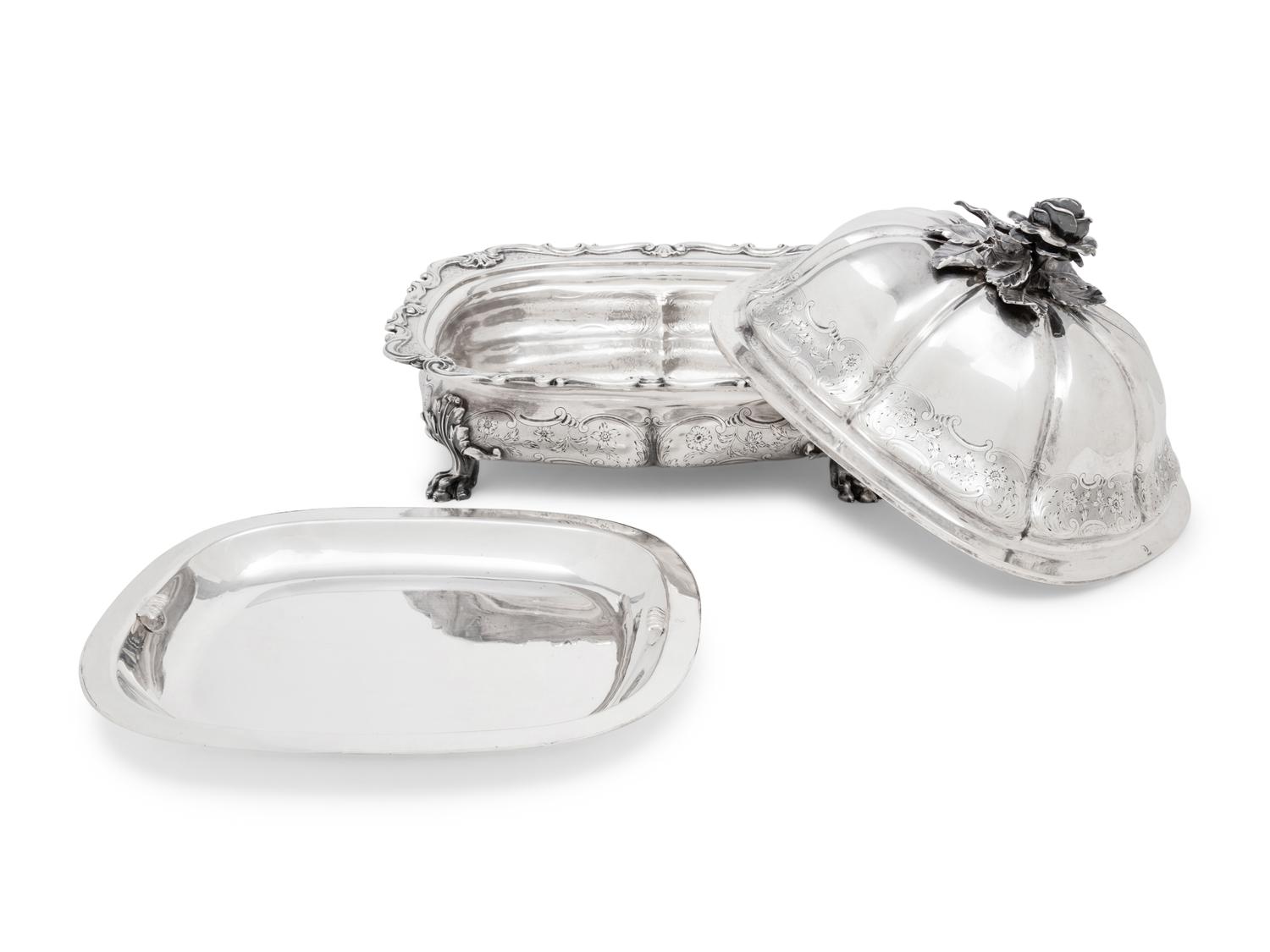 A Paul Storr Silver George IV Covered Vegetable Dish