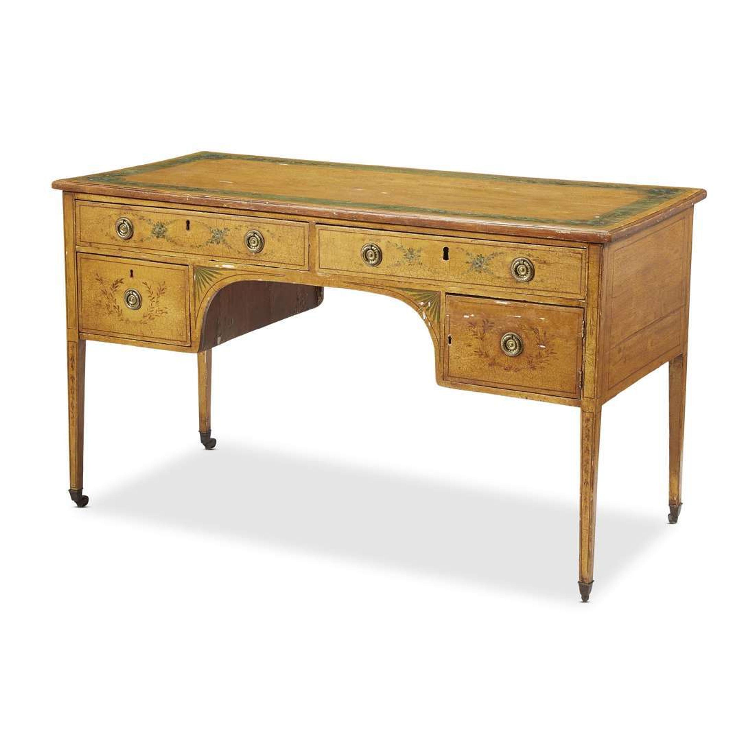 An Edwardian painted ladies' writing desk circa 1900