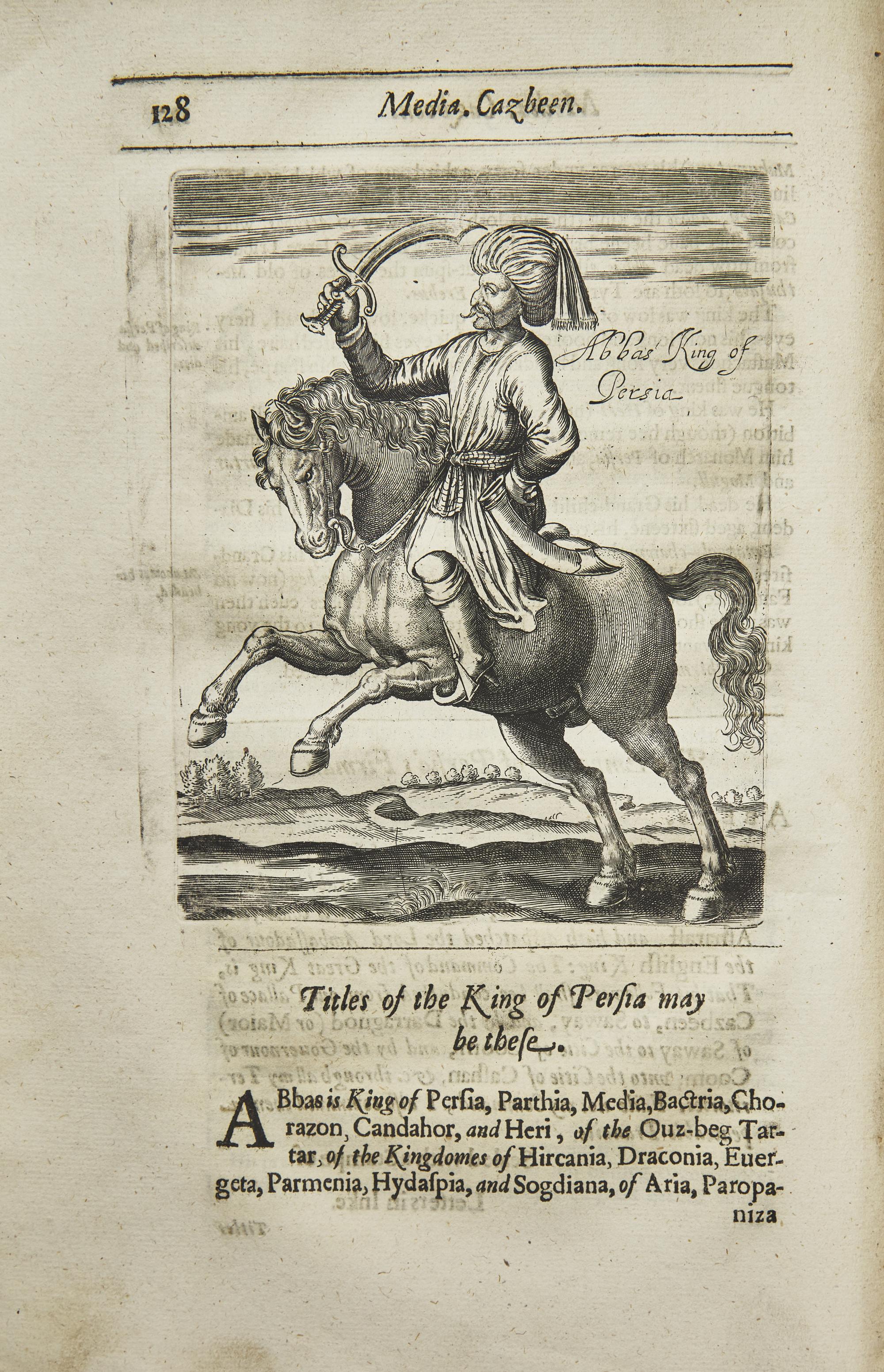 [Travel & Exploration] (Thomas, Herbert). A Relation of Some Yeares Travaile, Begunne Anno 1626. Into Afrique and the greater Asia, especially the Territories of the Persian Monarchie: and some parts of the Orientall Indies, and Iles adjacent...