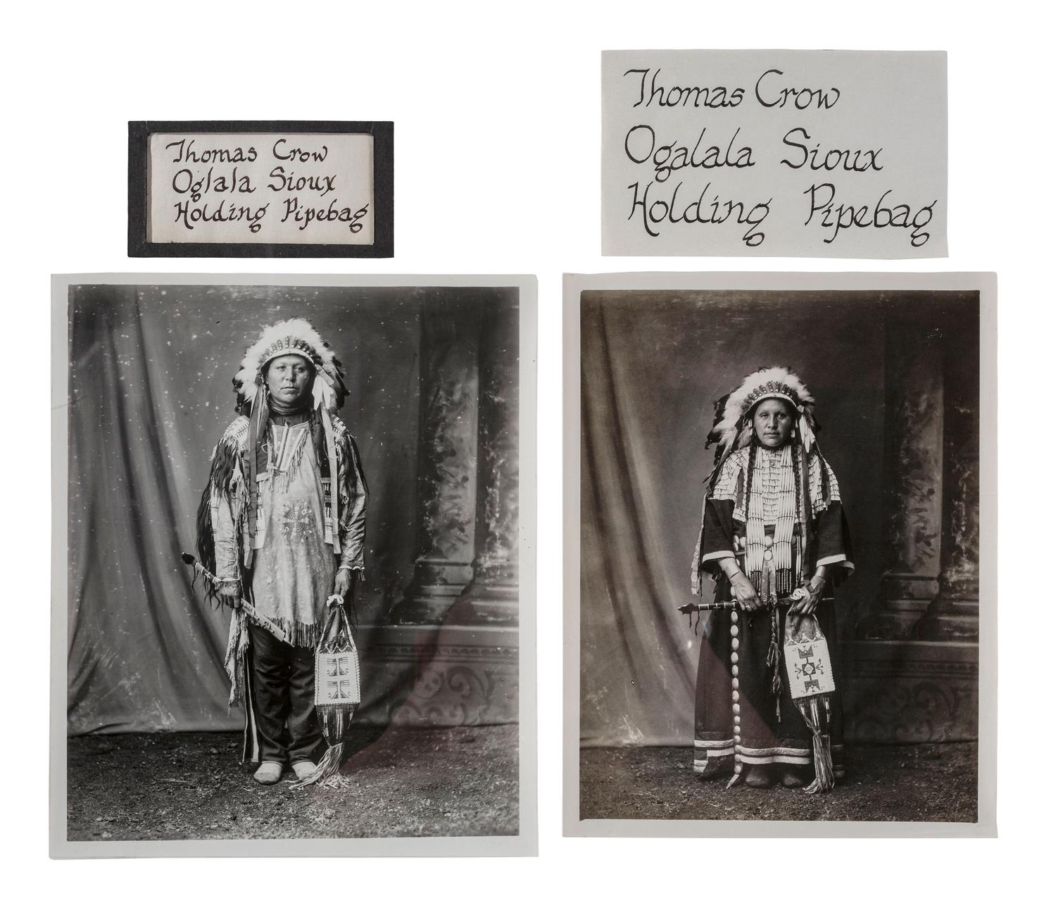 Sioux Beaded Hide Tobacco Bag, Photographed by Charles Carpenter