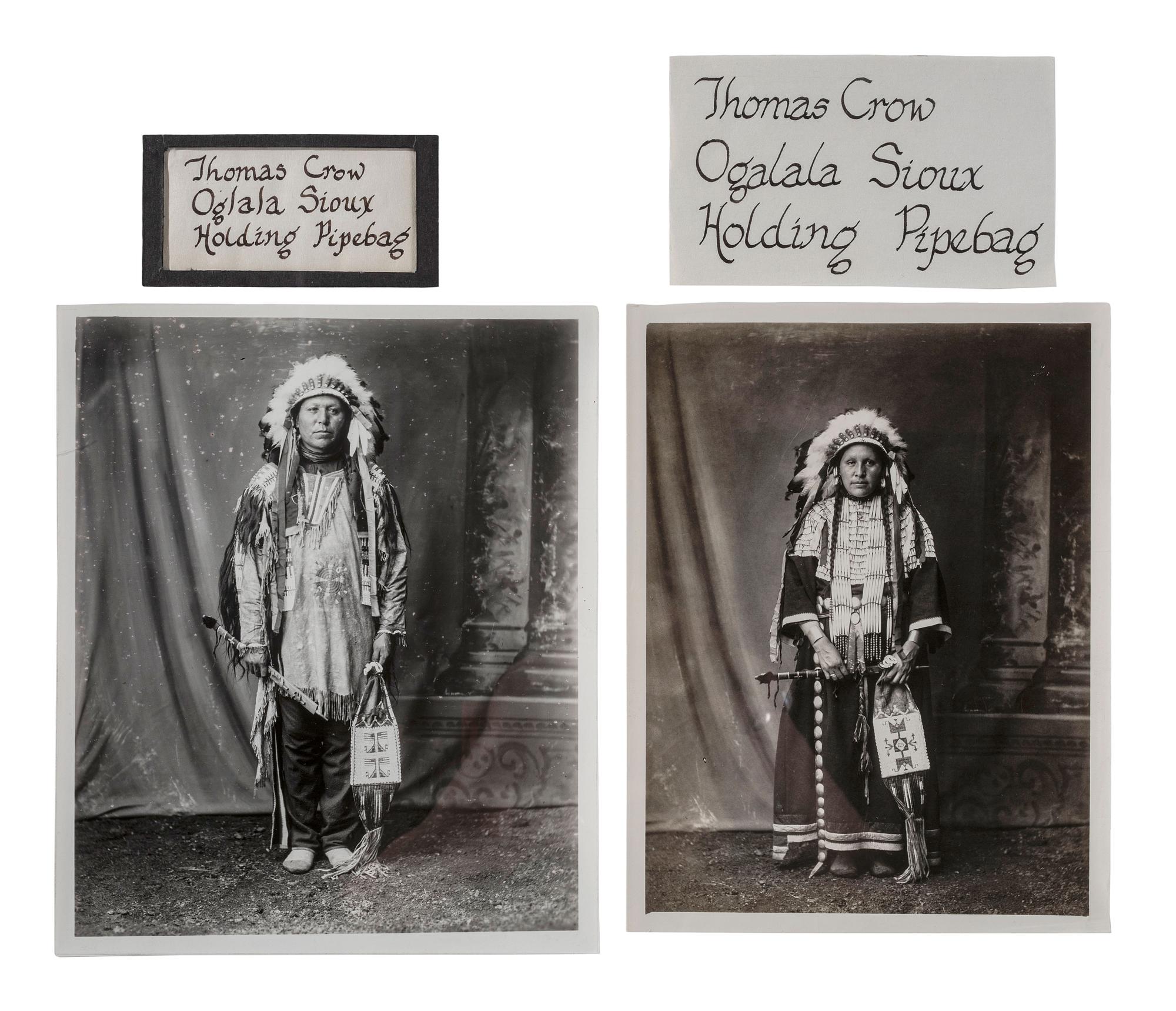 Sioux Beaded Hide Tobacco Bag, Photographed by Charles Carpenter