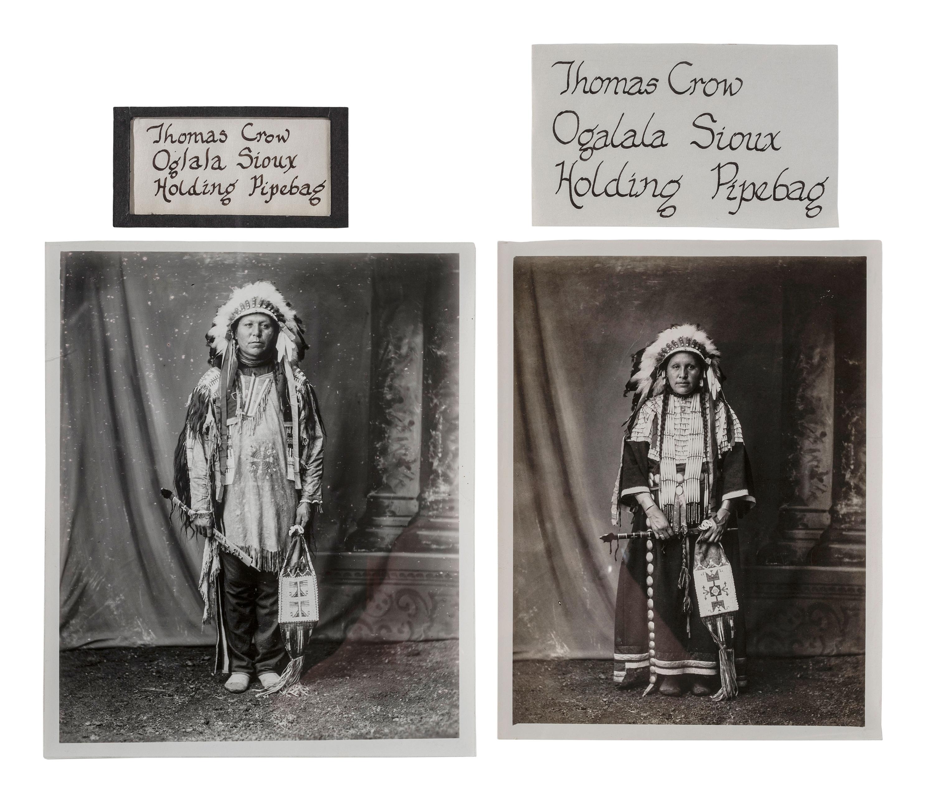 Sioux Beaded Hide Tobacco Bag, Photographed by Charles Carpenter