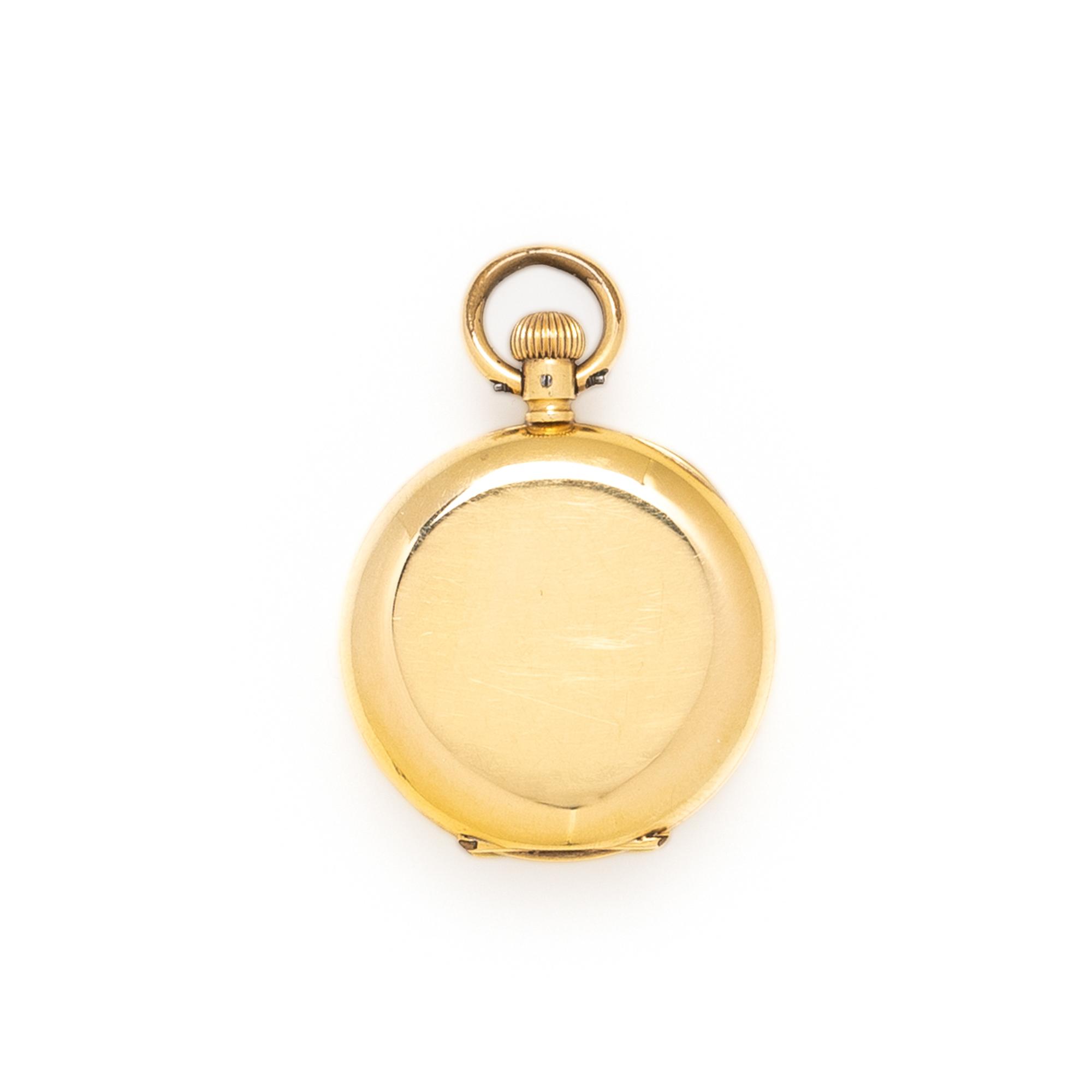 YELLOW GOLD POCKET WATCH AND CHAIN