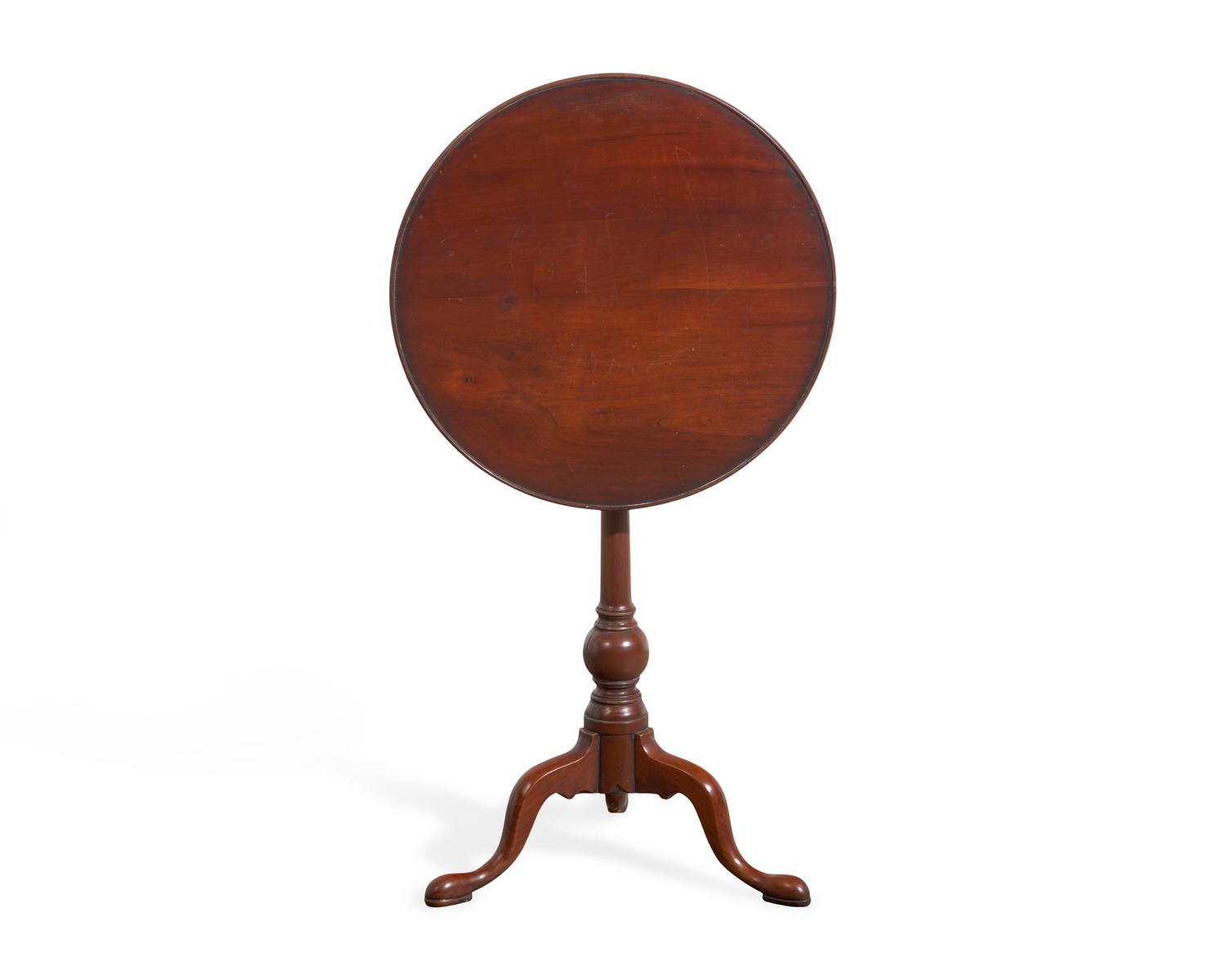 A Queen Anne Cherry Tilt-Top Candlestand