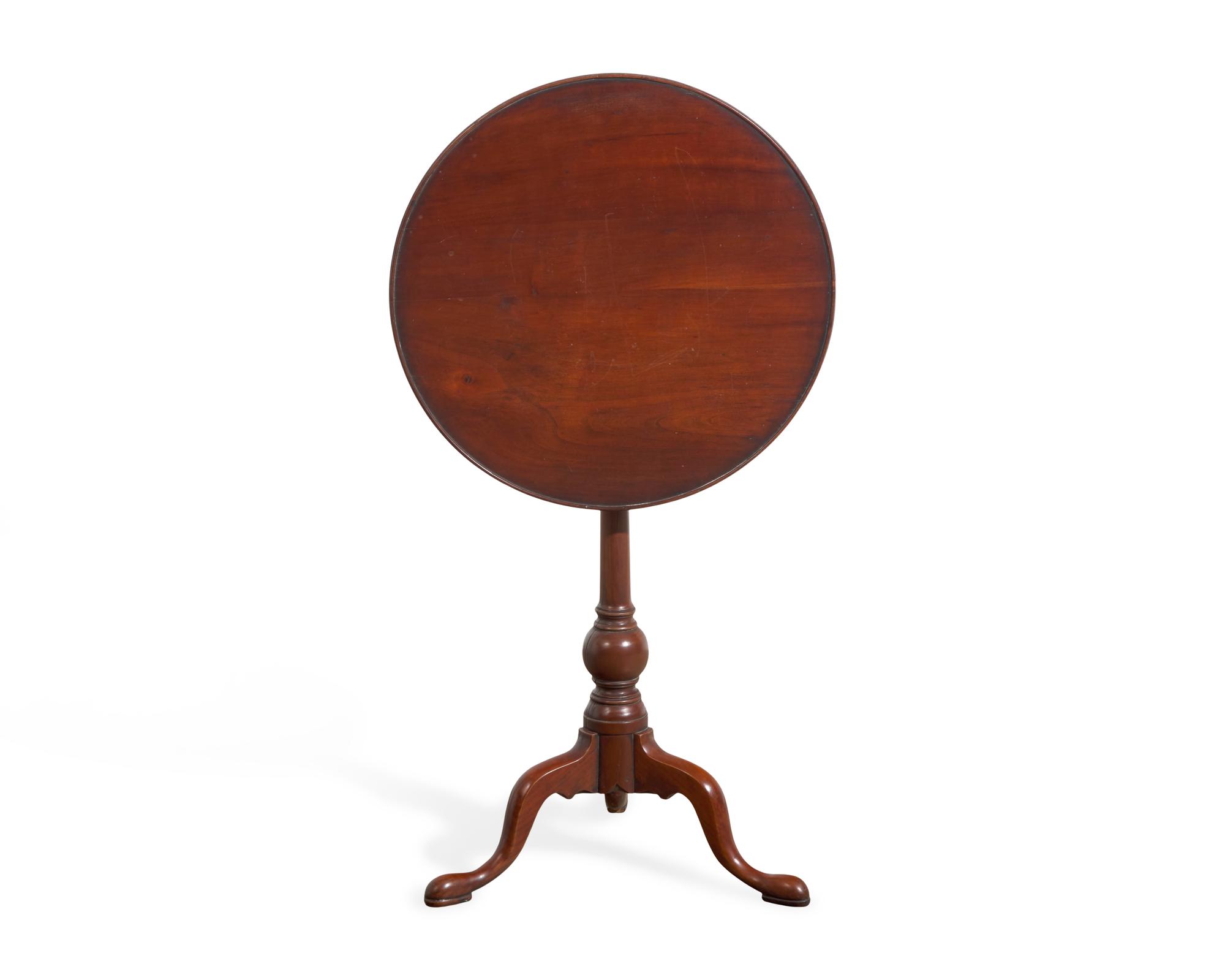 A Queen Anne Cherry Tilt-Top Candlestand