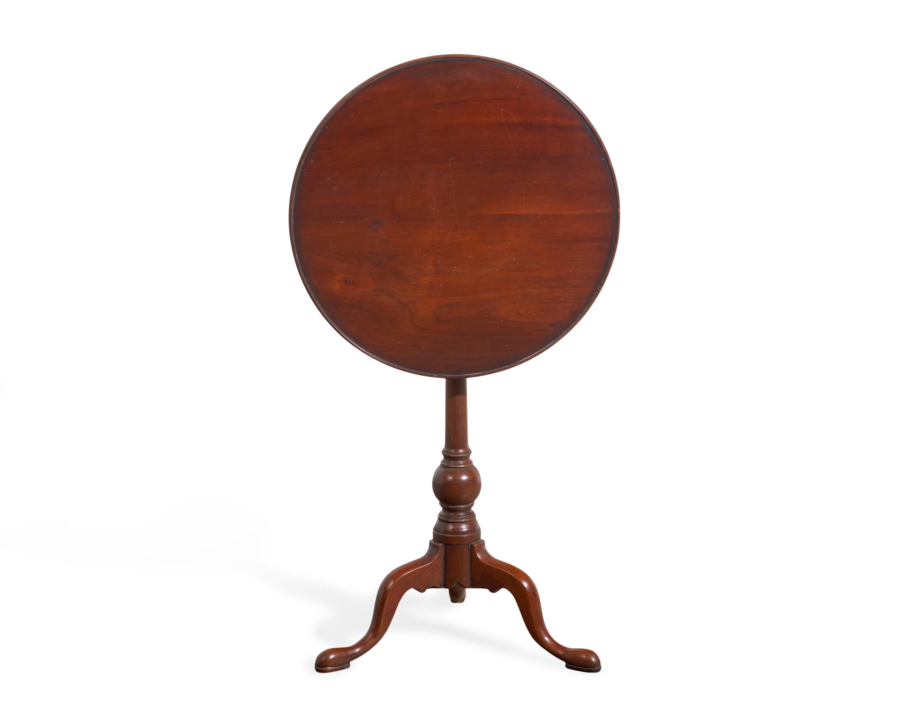 A Queen Anne Cherry Tilt-Top Candlestand