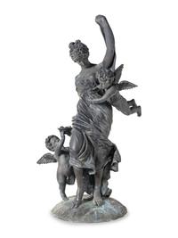 A Monumental Cast Metal Figural Group