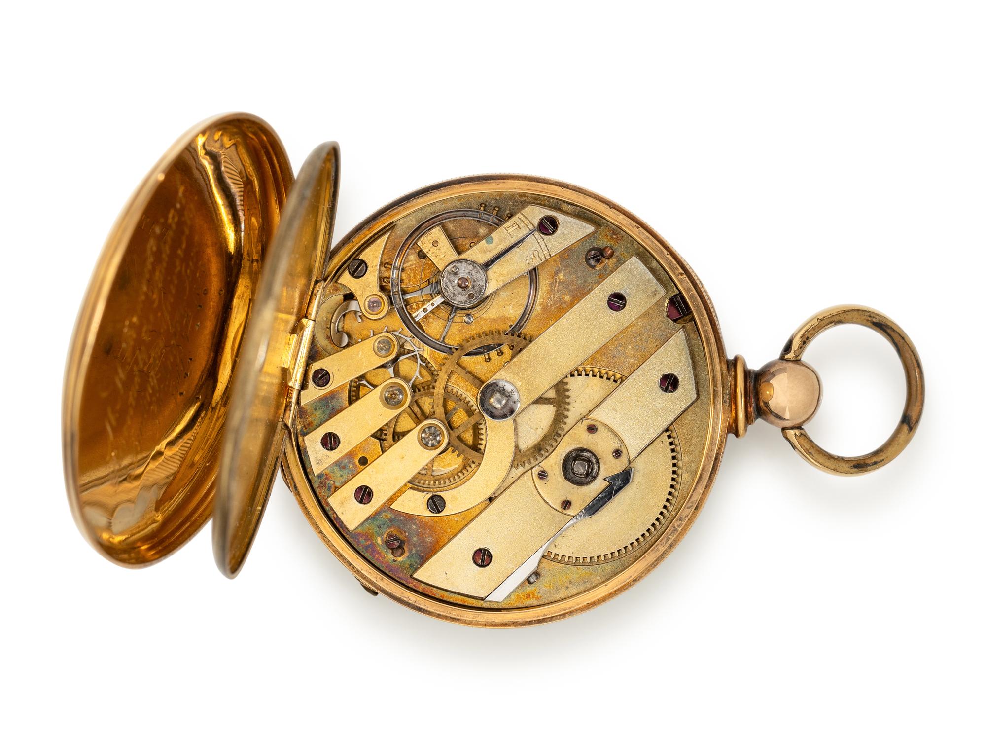 AGASSIZ, 14K YELLOW GOLD AND GOLD-FILLED POCKET WATCH