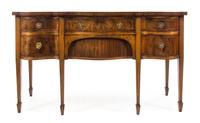 A Georgian Style Mahogany Sideboard Height 35 x width 60 x depth 23 1/4 inches. — 19TH/20TH CENTURY