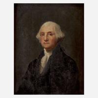After Gilbert Stuart (1755-1828), American School 19th century Small Portrait of George Washington (1732-1799)